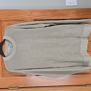 ZARA MENS COTTON WEAVE TEXTURED SWEATER SIZE XL TAUPE SAND